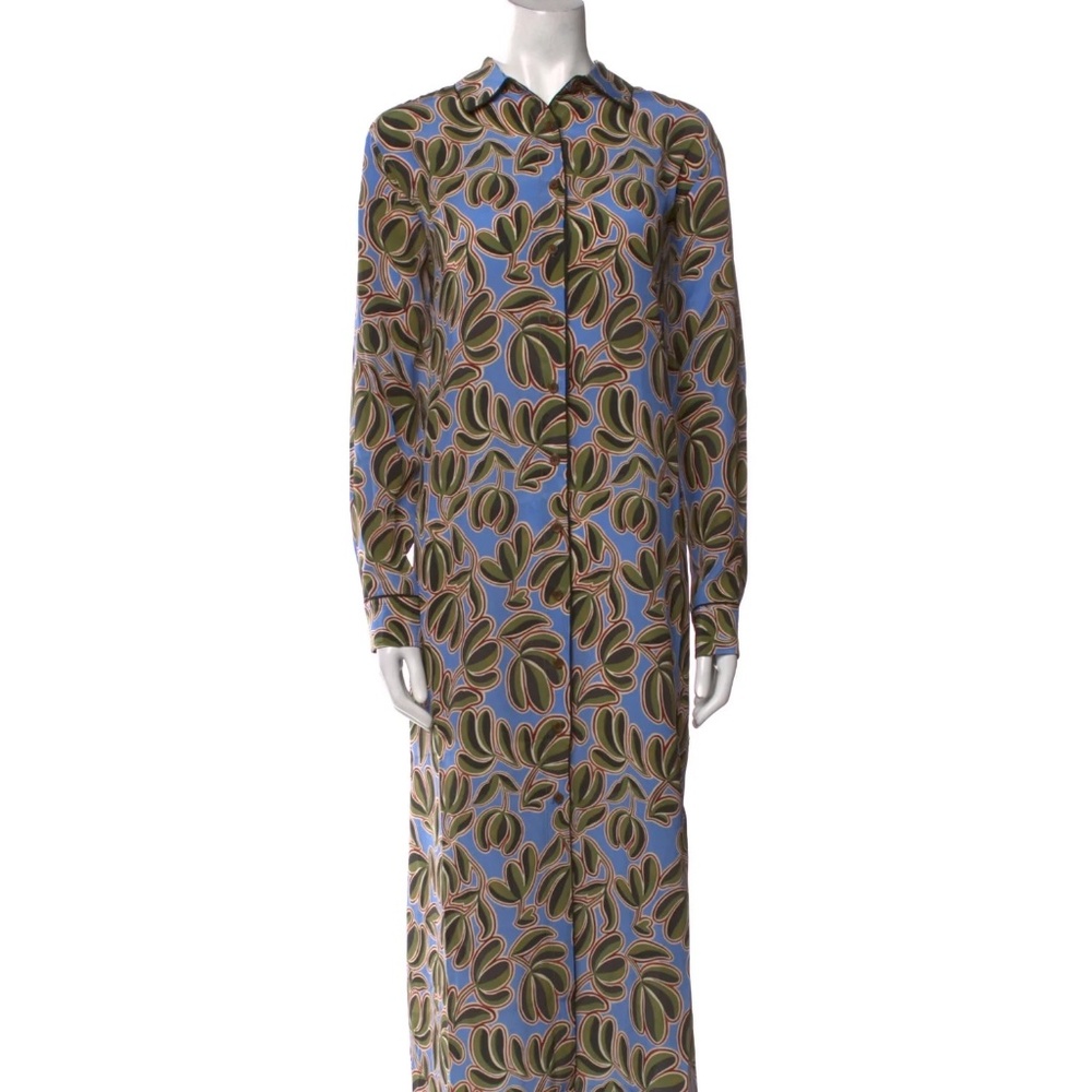La Ligne Silk Long Carl Maxi Shirtdress